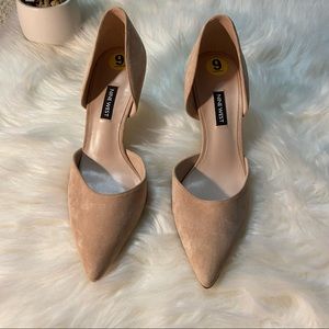 Nine West Nude Suede Pointed Toe Pumps - 9